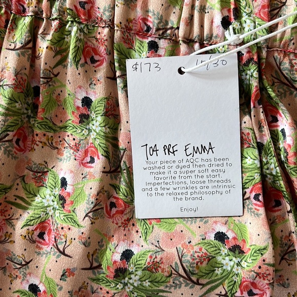 AQC silk wide leg elastic waistband pants - Picture 3 of 5